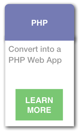 Transition to PHP Web Application