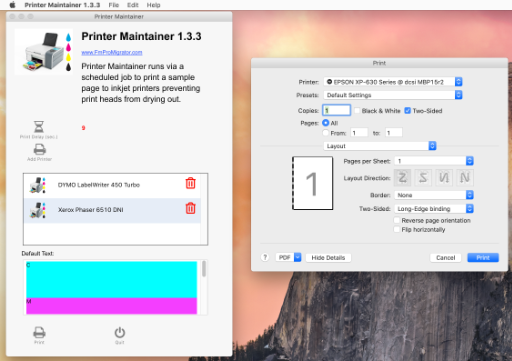 Printer Maintainer - Add Printer - Select Printer Dialog