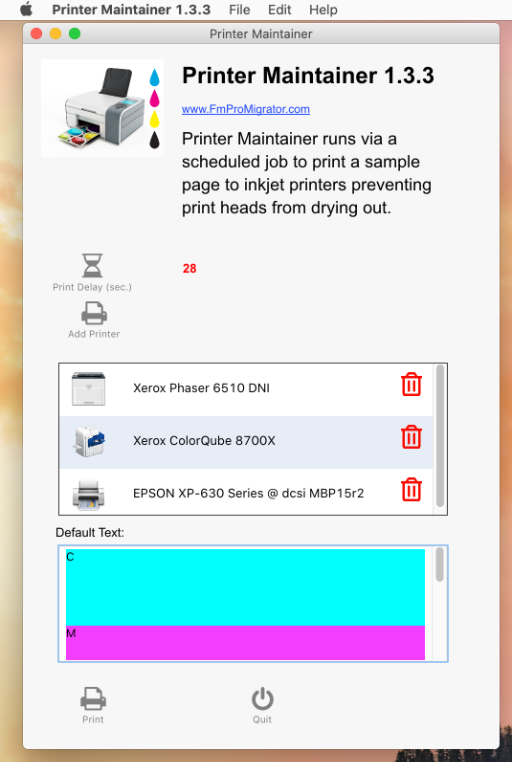 Printer Maintainer - Showing Printer Driver Icons - Non-Sandboxed Version