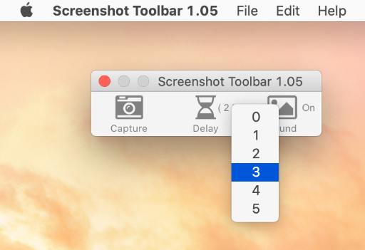 Screenshot Toolbar - Delay Menu